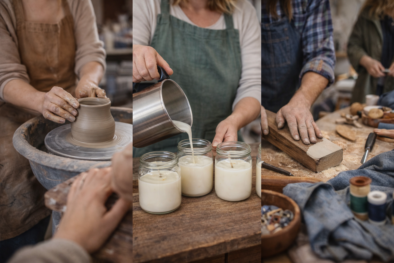 Bild mit verschiedenen Handwerken